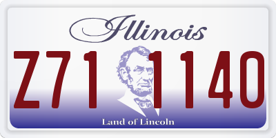 IL license plate Z711140