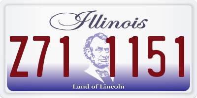 IL license plate Z711151