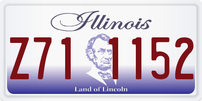 IL license plate Z711152