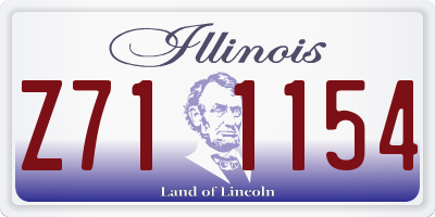 IL license plate Z711154