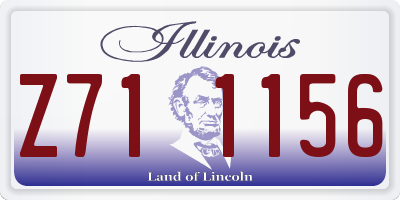 IL license plate Z711156