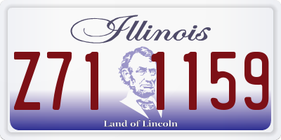 IL license plate Z711159