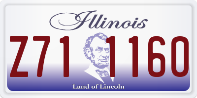 IL license plate Z711160
