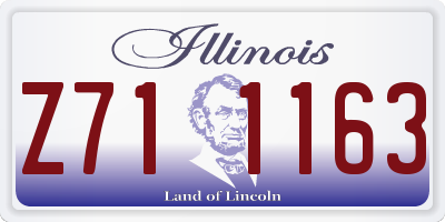 IL license plate Z711163