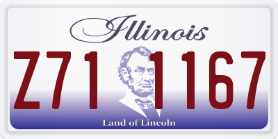 IL license plate Z711167