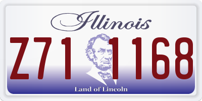 IL license plate Z711168