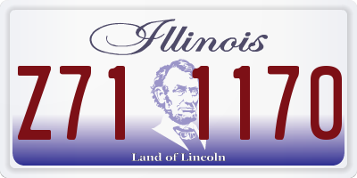 IL license plate Z711170