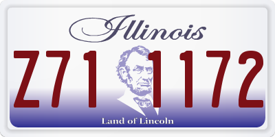 IL license plate Z711172