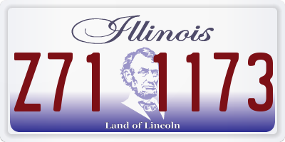 IL license plate Z711173