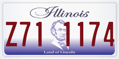 IL license plate Z711174