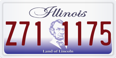 IL license plate Z711175