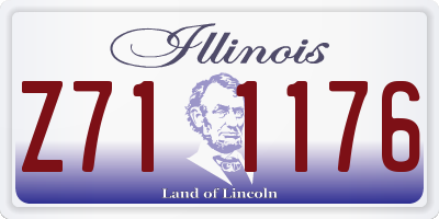 IL license plate Z711176
