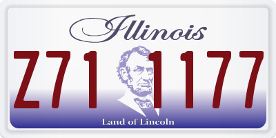 IL license plate Z711177