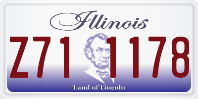 IL license plate Z711178