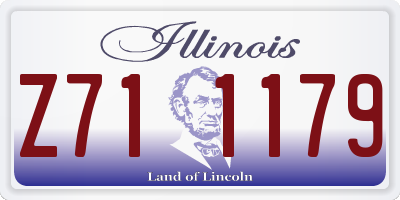 IL license plate Z711179