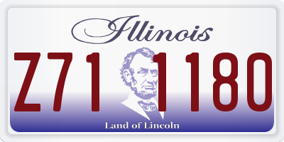 IL license plate Z711180