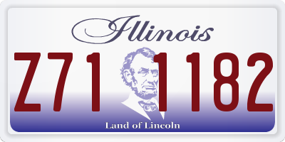 IL license plate Z711182