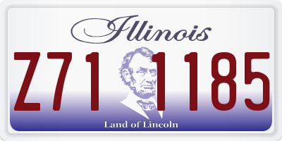 IL license plate Z711185