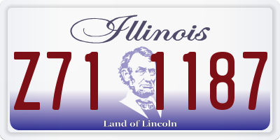 IL license plate Z711187