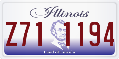 IL license plate Z711194