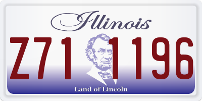 IL license plate Z711196