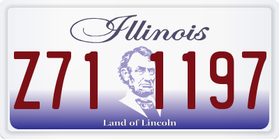 IL license plate Z711197