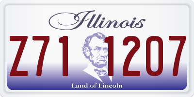 IL license plate Z711207