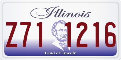 IL license plate Z711216