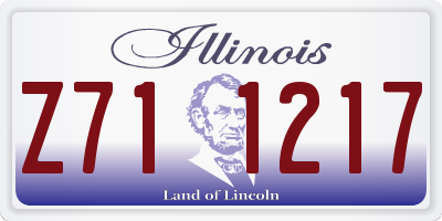 IL license plate Z711217