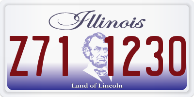 IL license plate Z711230