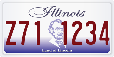 IL license plate Z711234