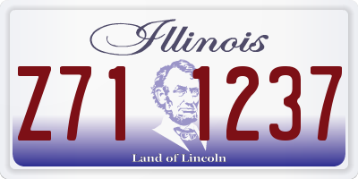 IL license plate Z711237
