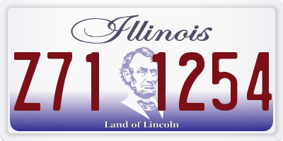 IL license plate Z711254