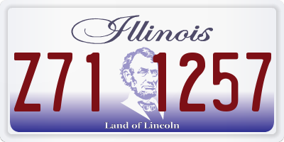 IL license plate Z711257