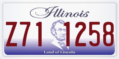 IL license plate Z711258