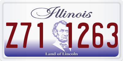 IL license plate Z711263
