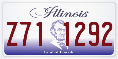 IL license plate Z711292