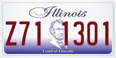 IL license plate Z711301