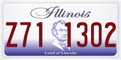 IL license plate Z711302