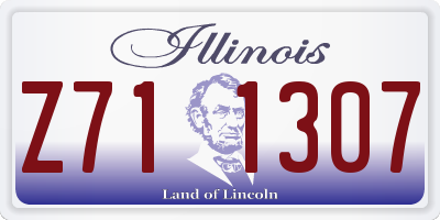 IL license plate Z711307