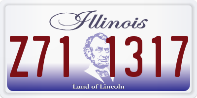 IL license plate Z711317