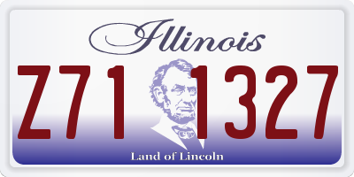 IL license plate Z711327