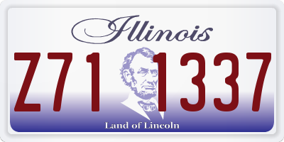 IL license plate Z711337