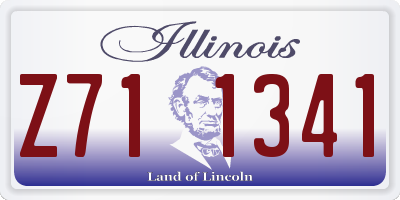 IL license plate Z711341