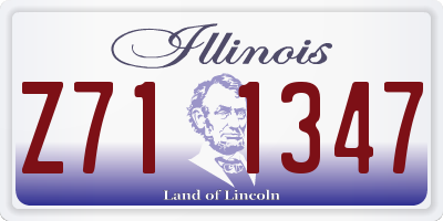 IL license plate Z711347