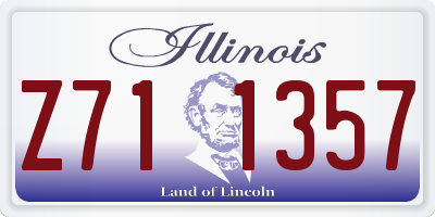 IL license plate Z711357