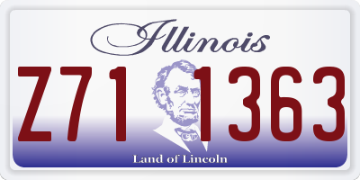 IL license plate Z711363