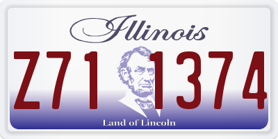 IL license plate Z711374