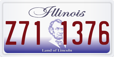 IL license plate Z711376