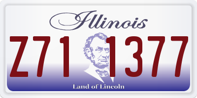 IL license plate Z711377